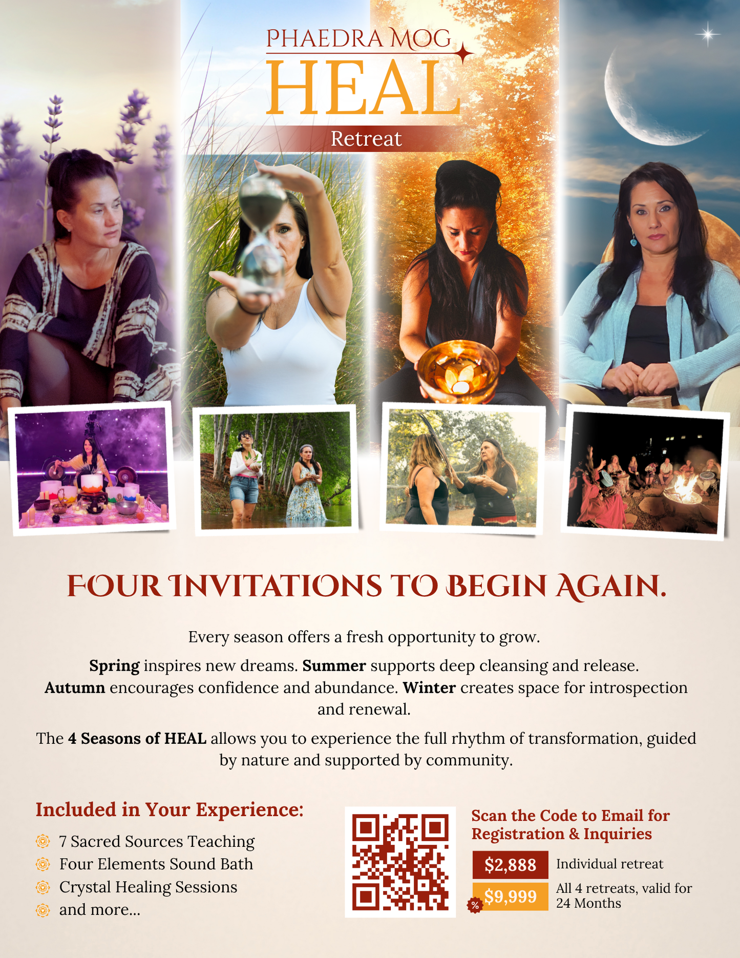 Phaedra Mog's HEAL Retreat: All 4 events (Paid in Full) + 7 Sacred Sources Course