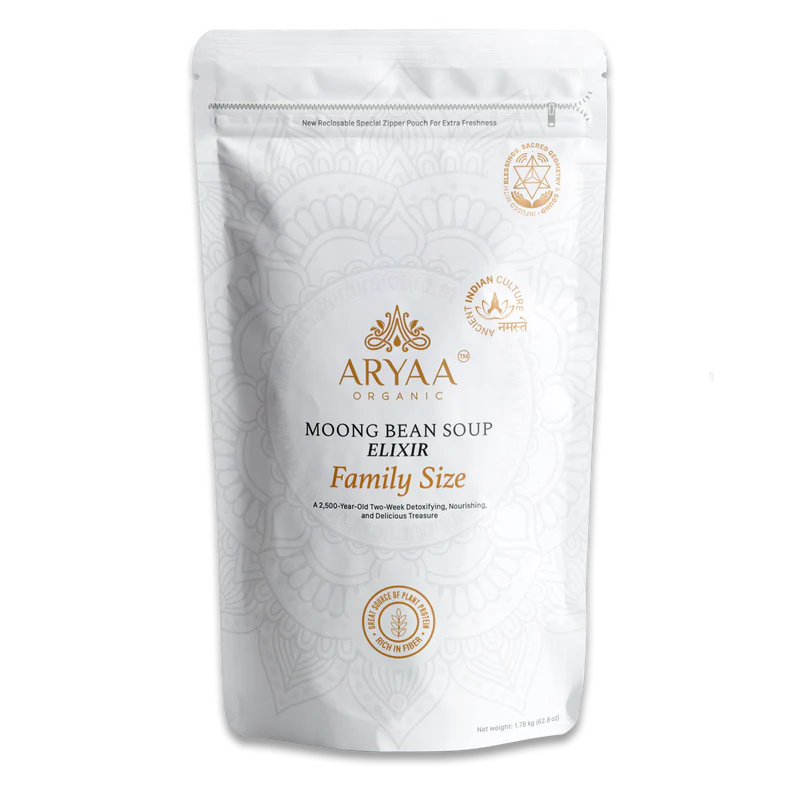 Aryaa Organic Moong Bean Soup Elixir Family Size Kit