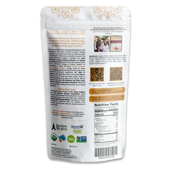 Aryaa Organic Moong Bean Soup Elixir Family Size Kit