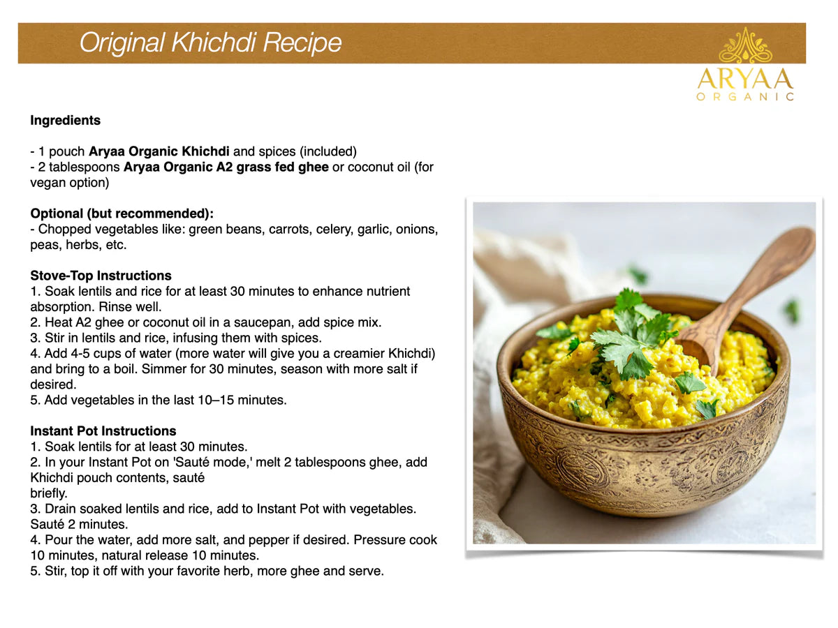 Aryaa Organic Indian Risotto-Khichdi – 8 Pack